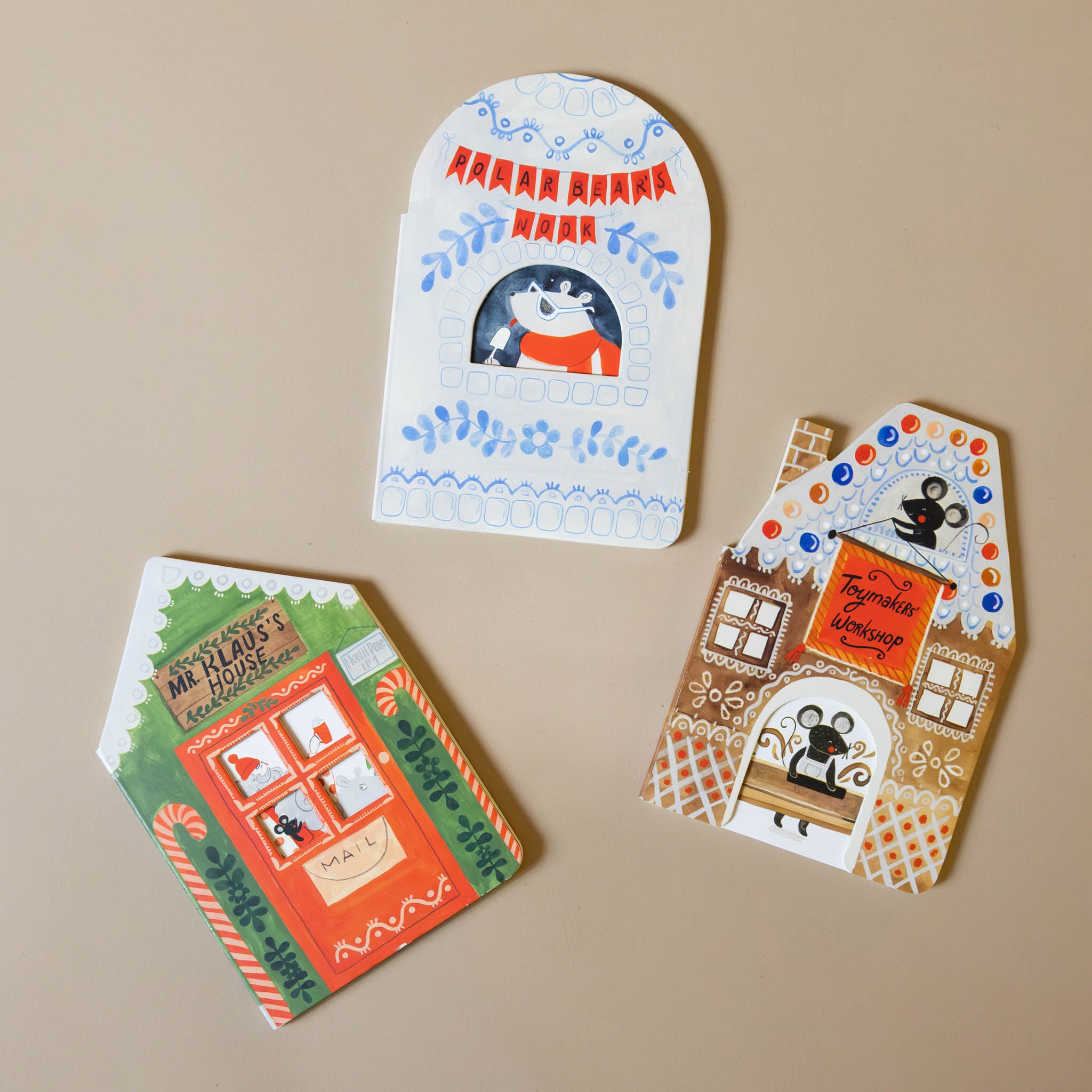 North Pole Village Board Book Set