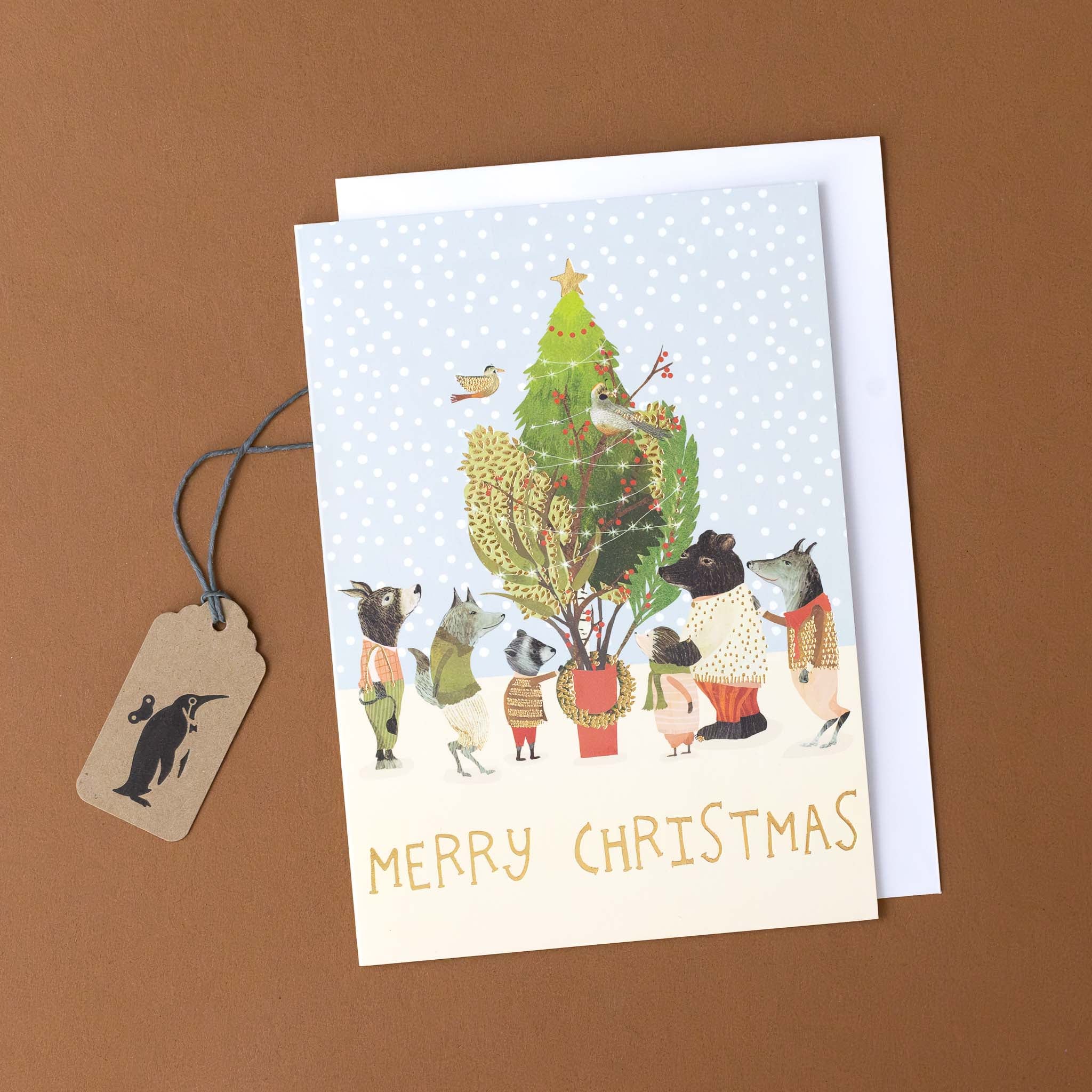 woodland-animial-christmas-procession-greeting-card-gold-foiled