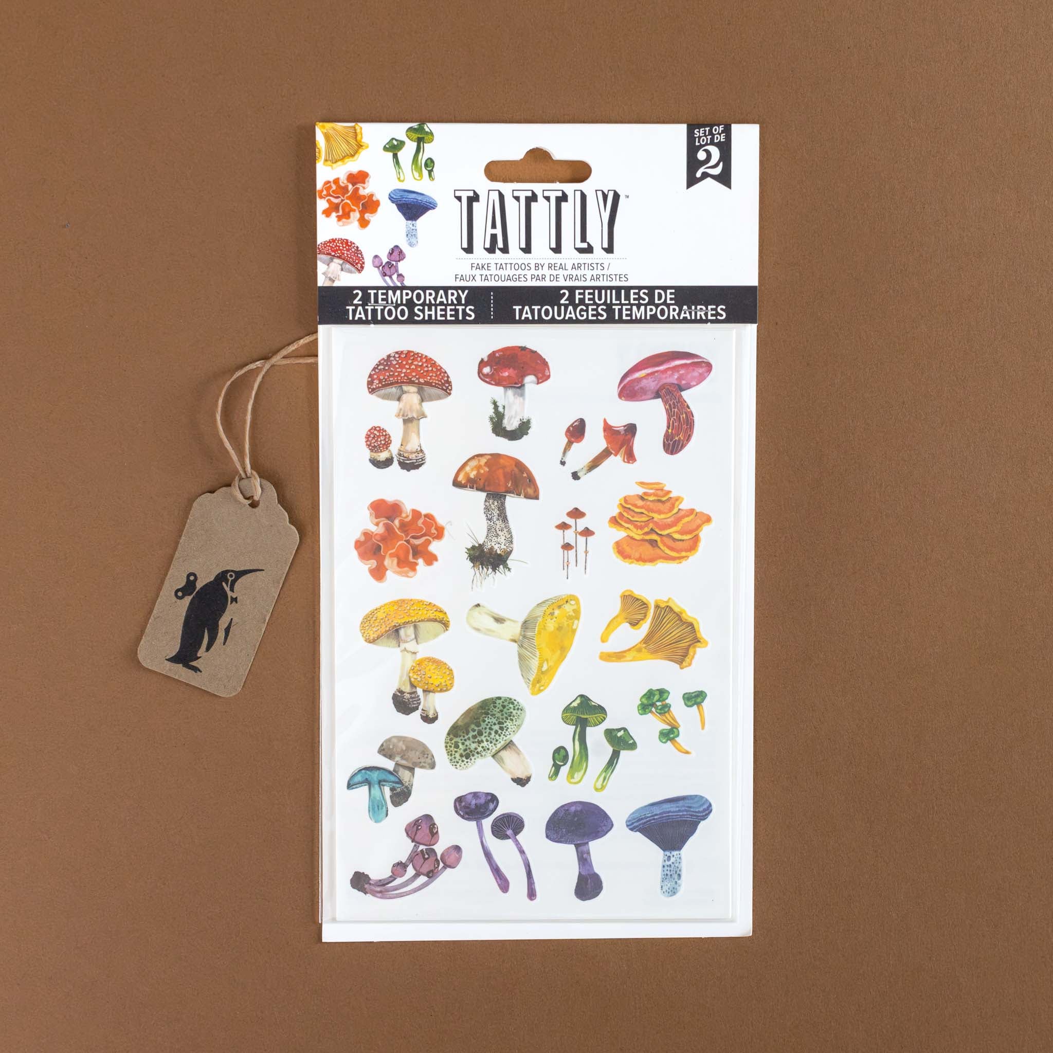 colorful-mushrooms-temporary-tattoo-sheet