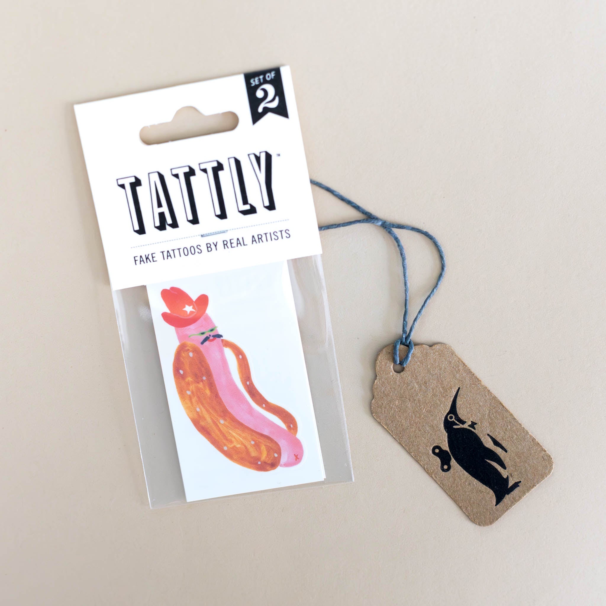 cowboy-hotdog-temporary-tattoo-pair