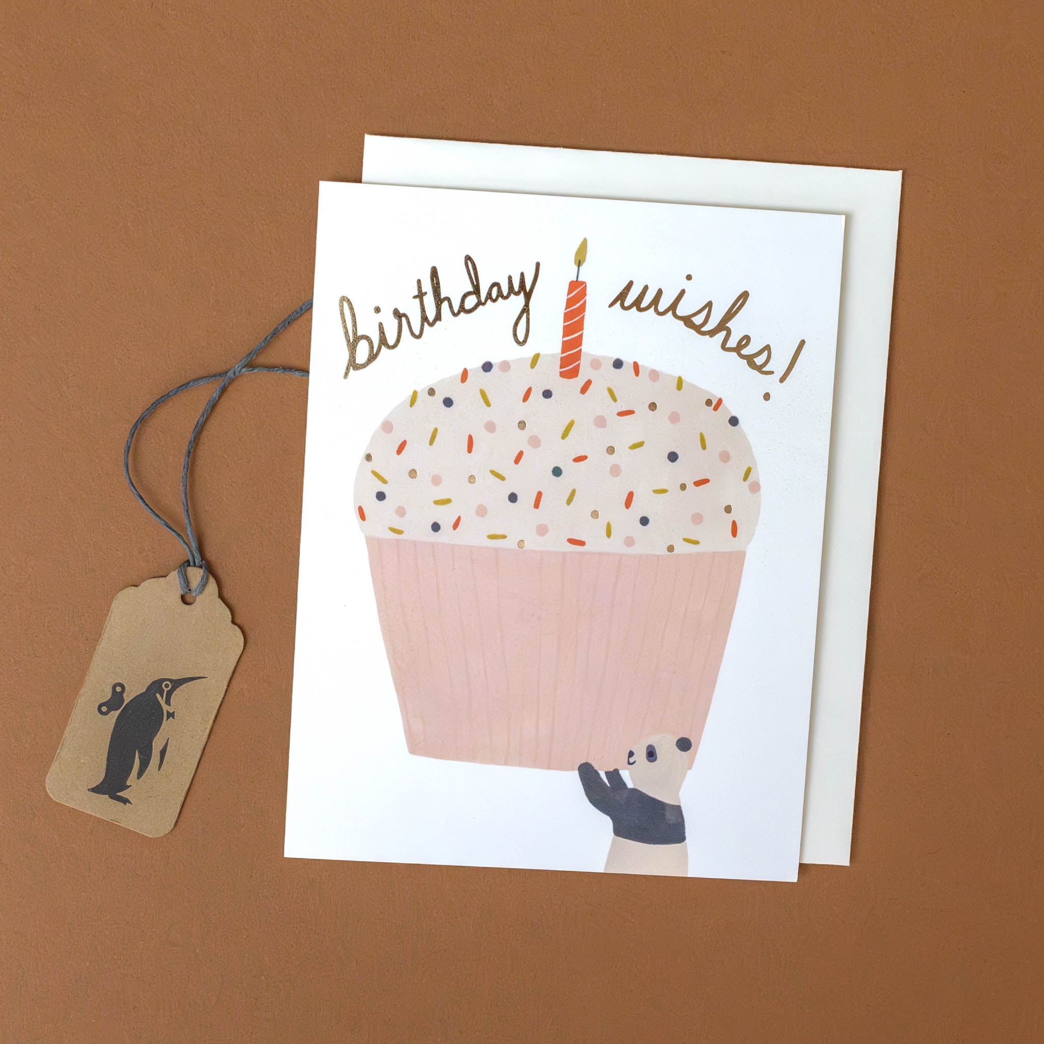 cupcake-panda-greeting-card-with-panda-holding-a-pink-papered-cupcake-with-white-frosting-with-red-candle-and-statements-birhtday-wishes