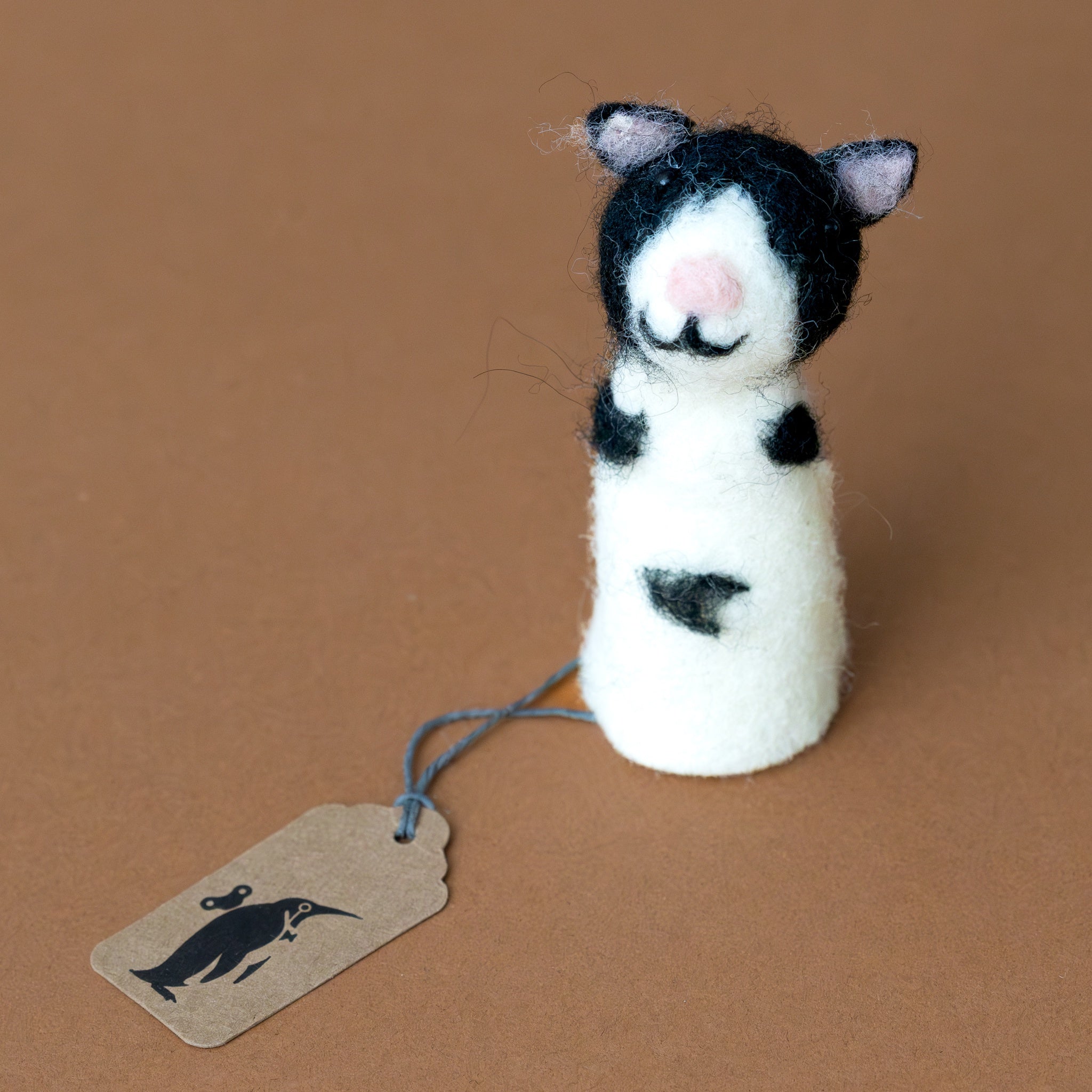 Felt Cat Finger Puppet | Black & White