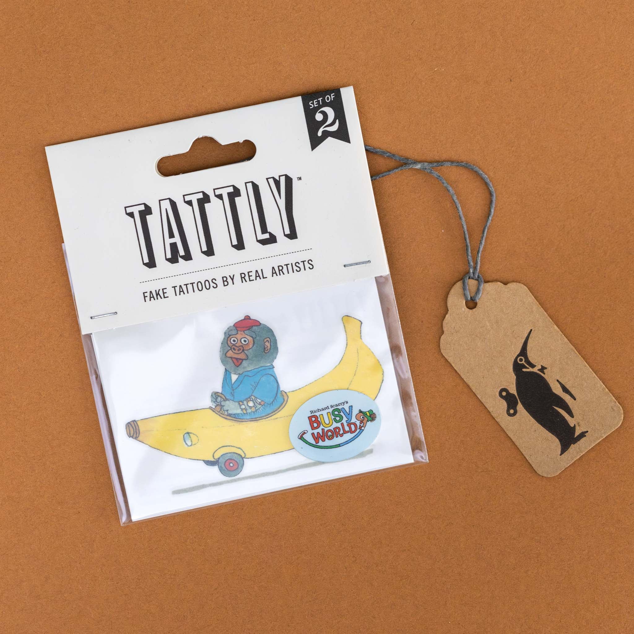 gorilla-and-banana-car-temporary-tattoo-pair