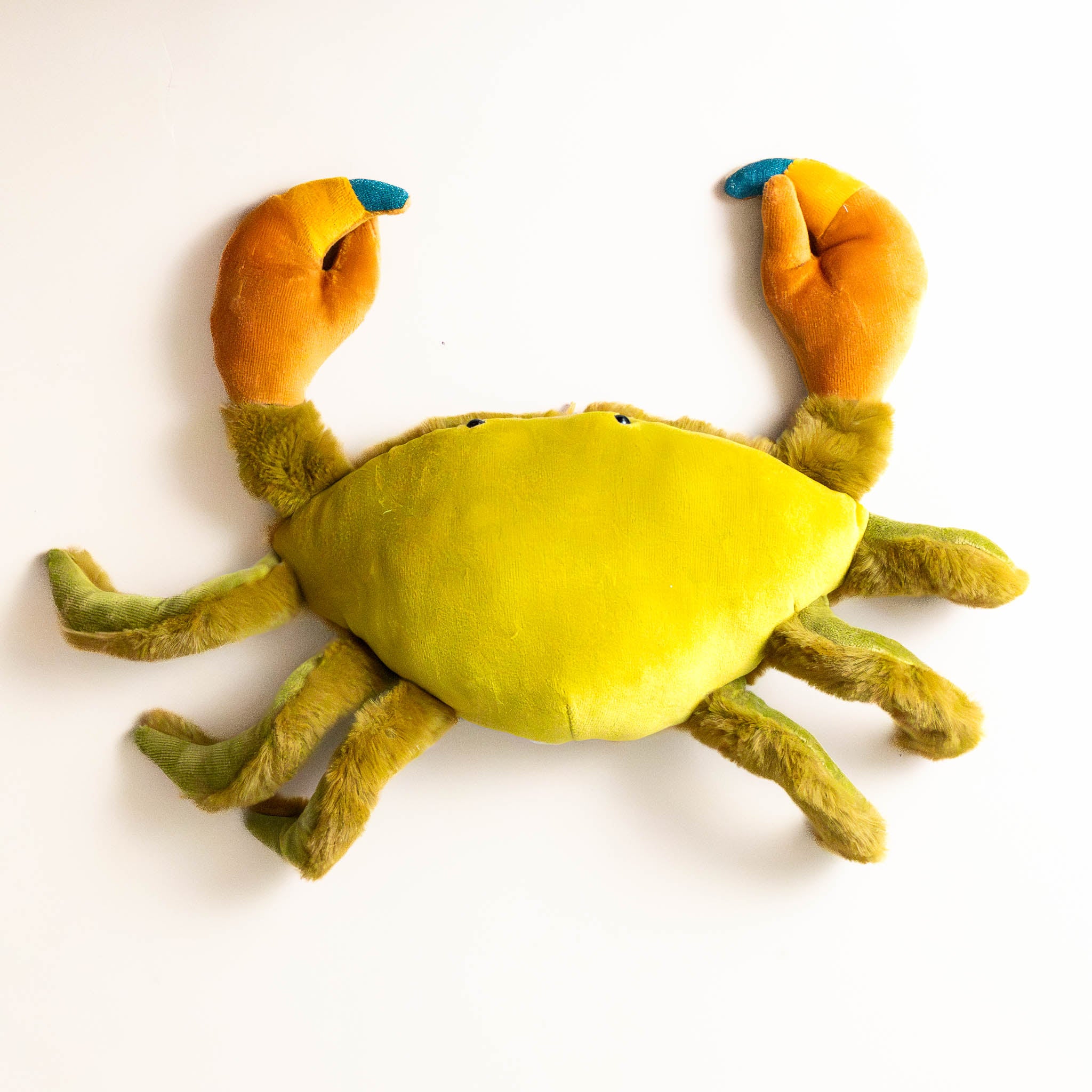 green-grand-crabbie-stuffed-animal-with-six-legs-two-orange-claws-top