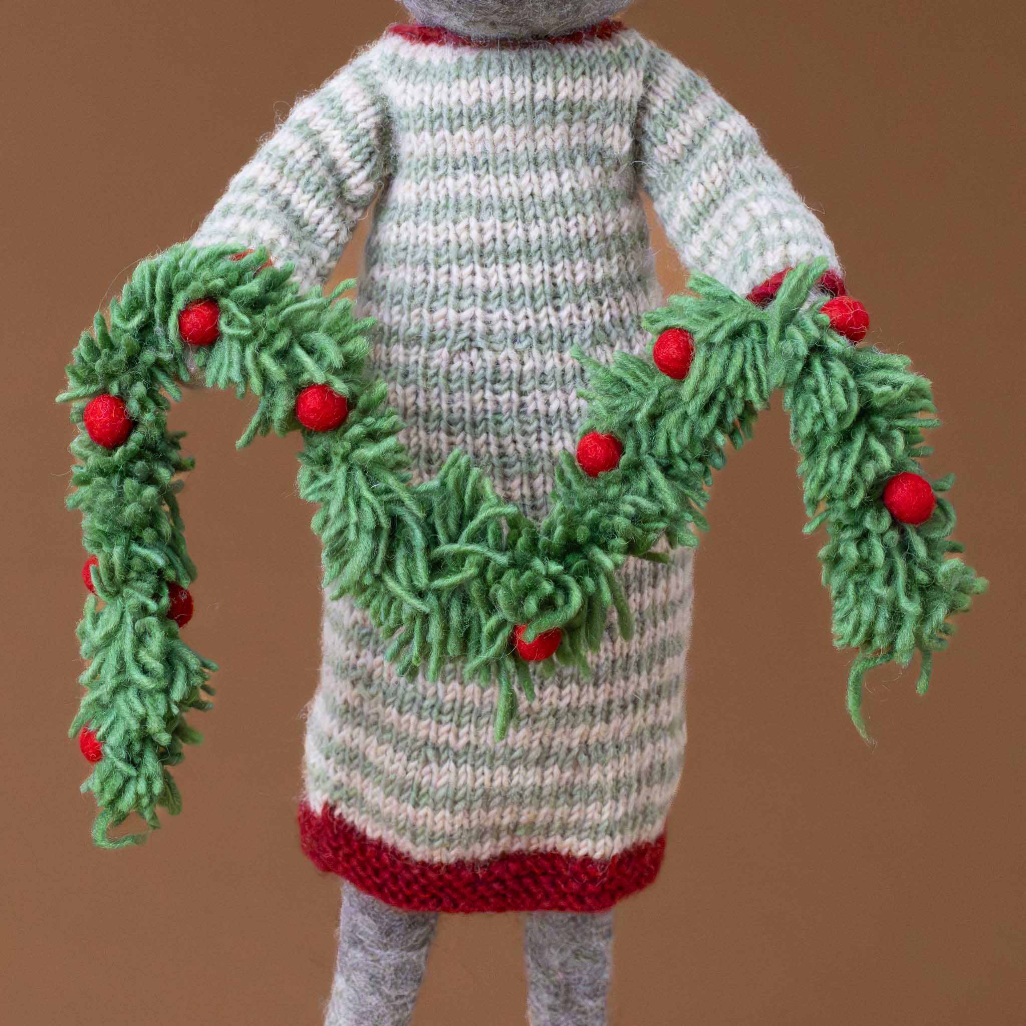 jumbo-felted-grey-mouse-sage-stripe-dress-with-garland