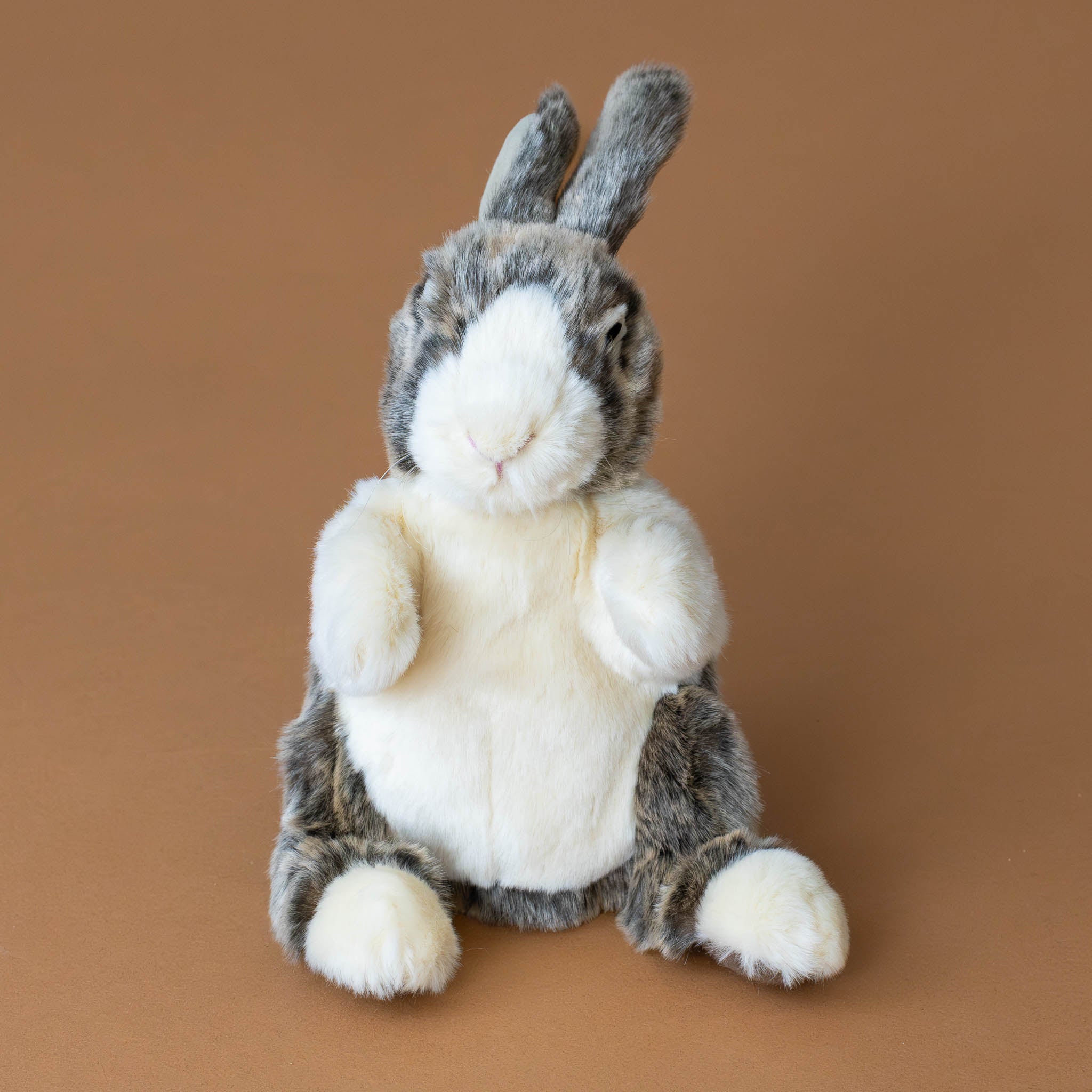 little-dutch-grey-and-cream-rabbit-hand-puppet-front