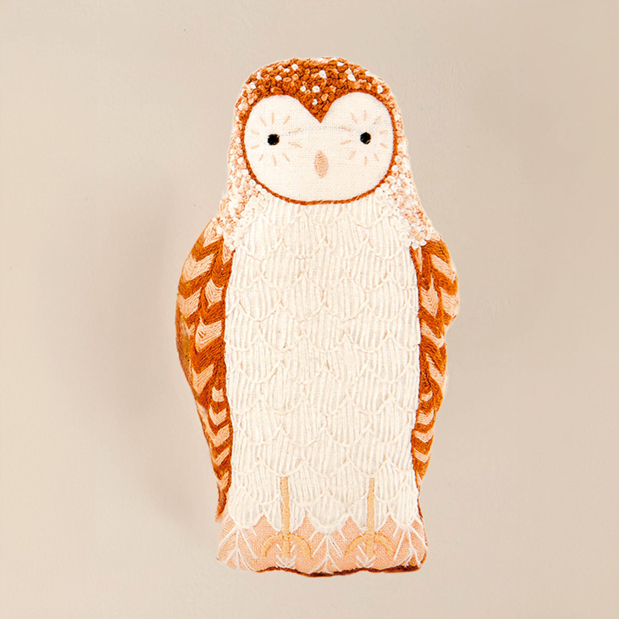 make-your-own-embroidered-animal-kit-barn-owl-finished-owl-with-many-types-of-stiches