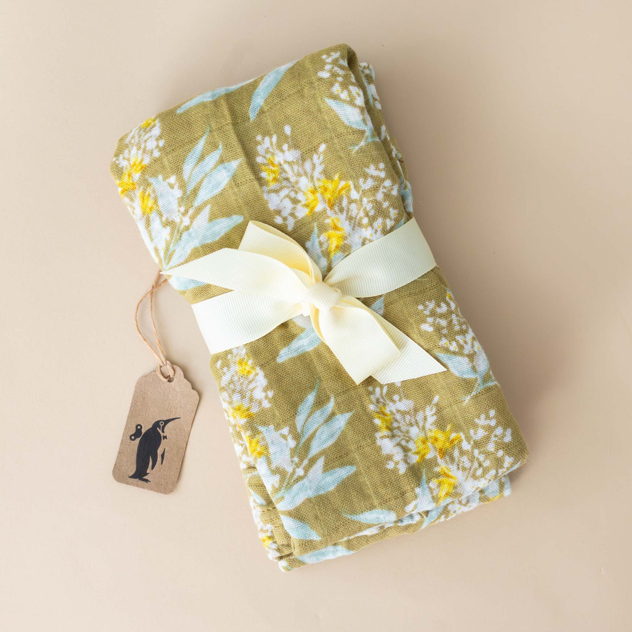 organic-cotton-burpie-set-gold-floral-wrapped-in-a-bow