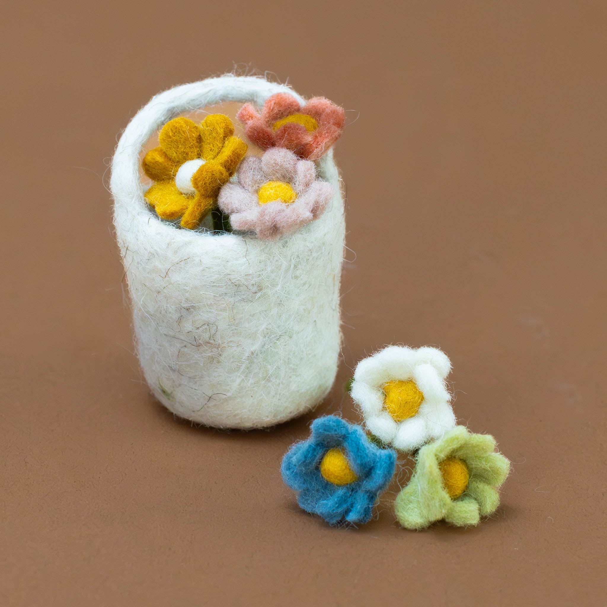 petite-felted-flower-basket-oatmeal-rose-lavendar-sea-blue-white-and-mint-flowers