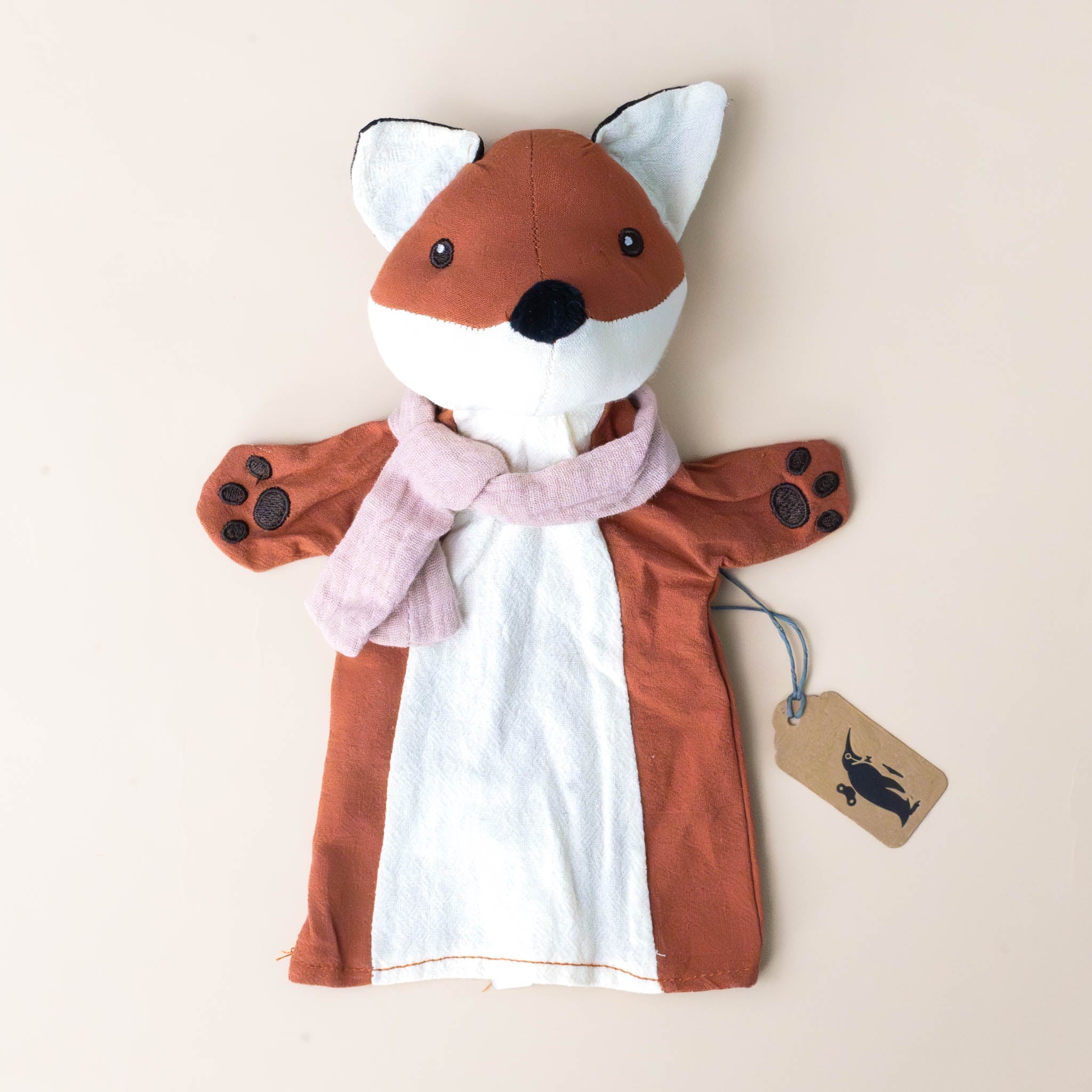 petite-fox-hand-puppet-with-pink-scarf