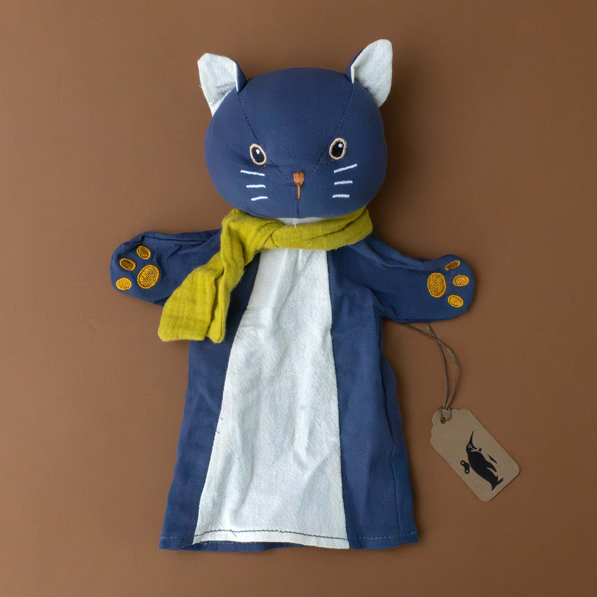 petite-blue-kitten-hand-puppet-with-embroidered-detail-and-ecru-scarf