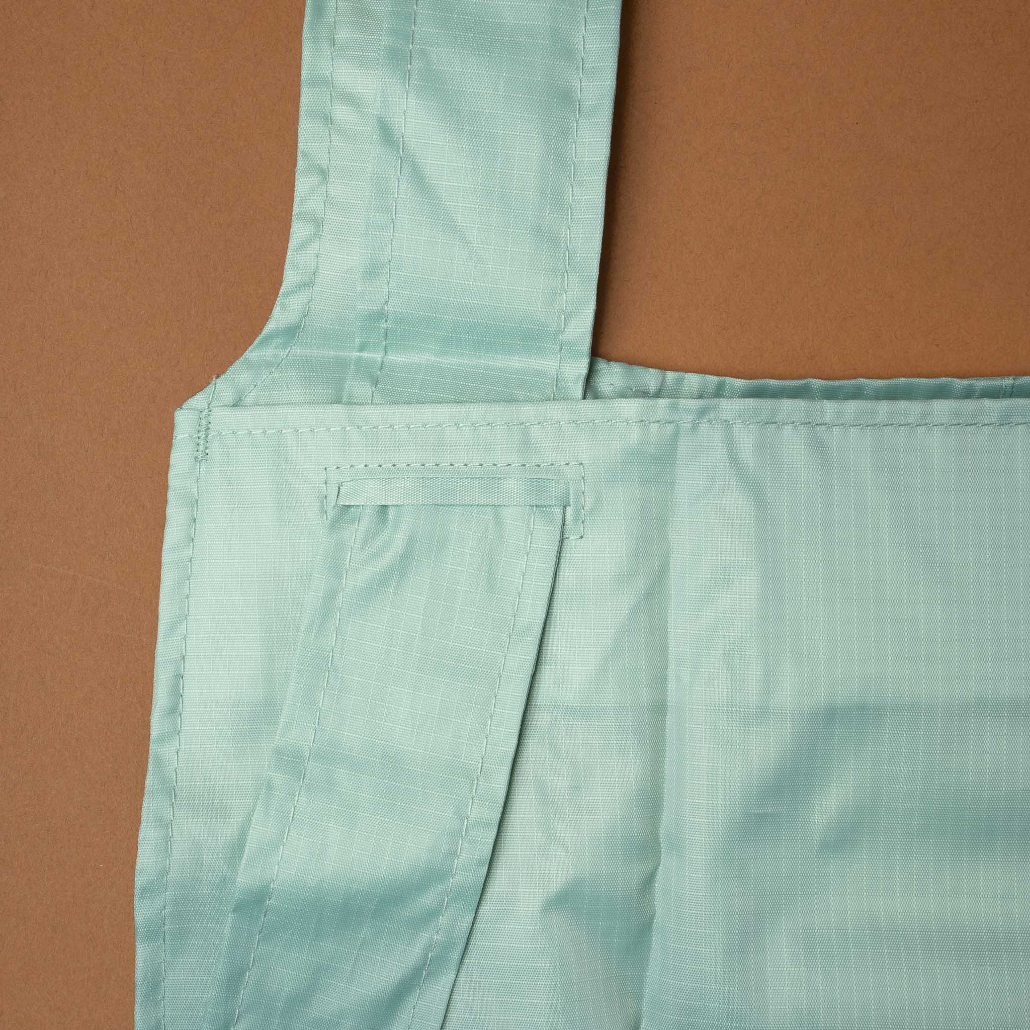 Adjustable Strps of Recycled Reusable Shopping Bag in Sage Green