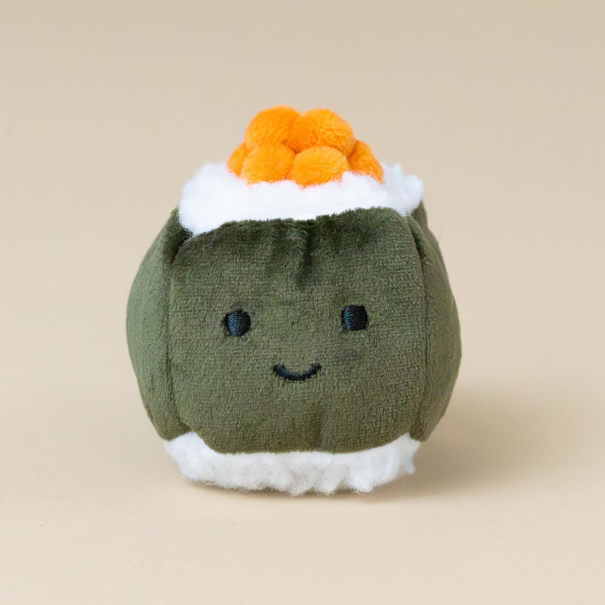 sassy-sushi-hosomaki-green-and-white-exterior-with-orange-roe-stuffed-toy