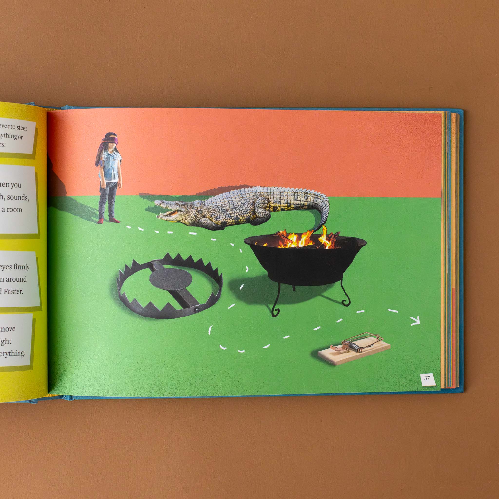 illustrations-of-traps-and-firepit-and-alligator-with-a-child-blindfolded.