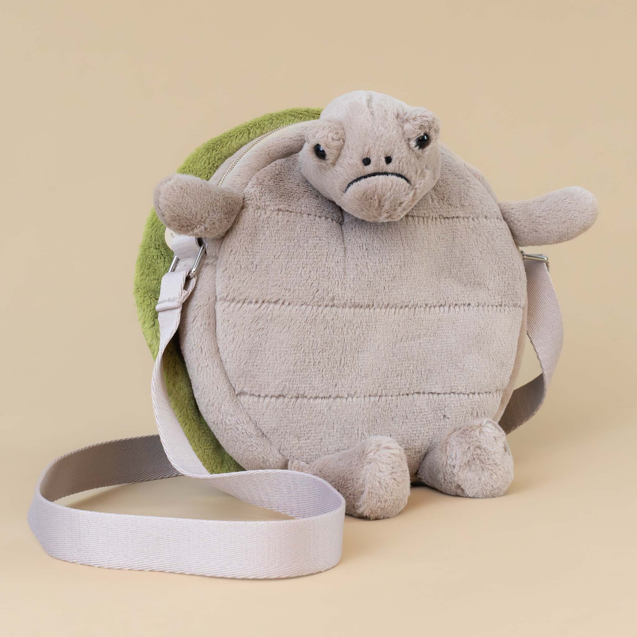 green-shell-and-taupe-timmy-turtle-stuffed-animal-bag-with-strap-sitting