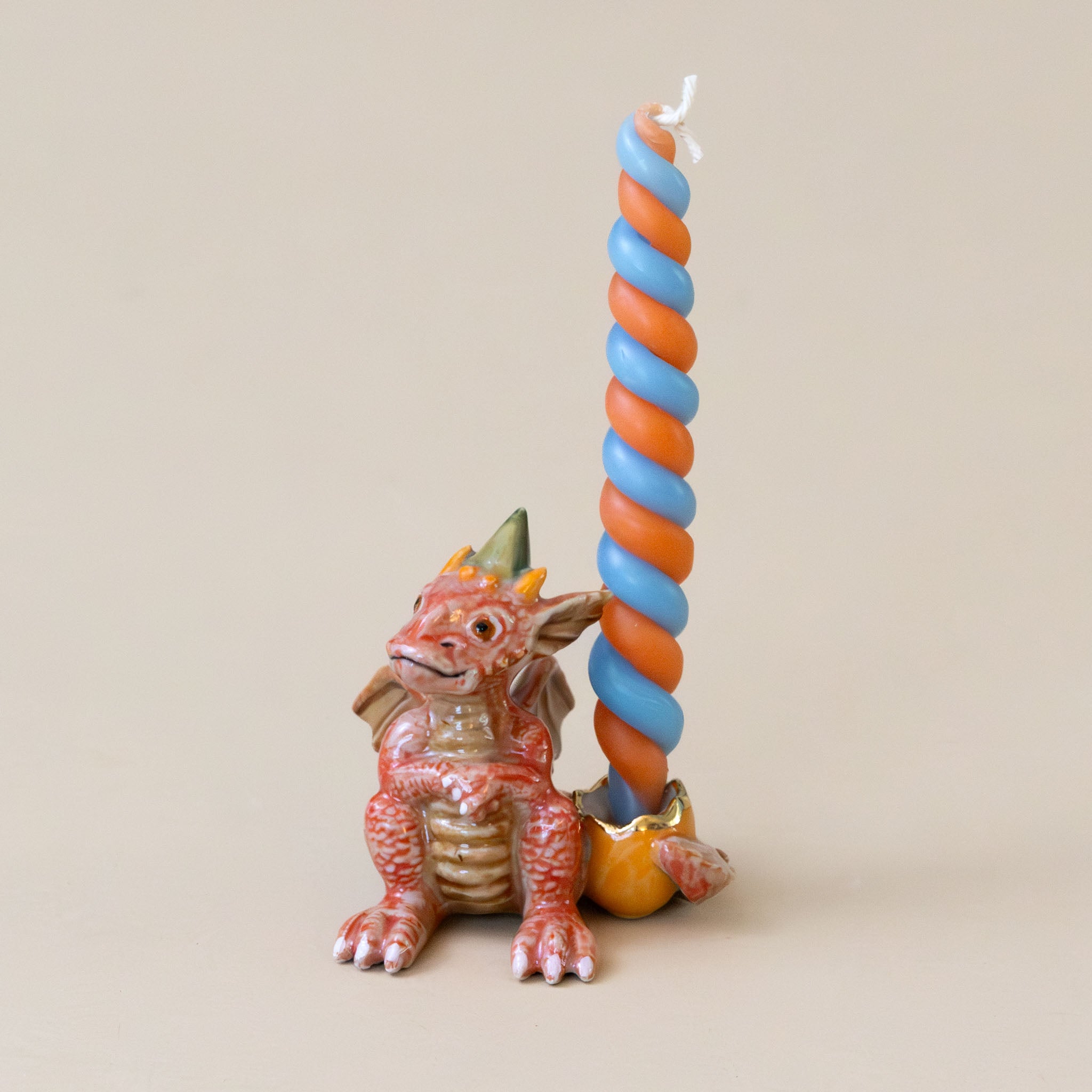 twisted-beeswax-candle-set-orange-and-blue--with-dragon-candle-holder-sold-separately