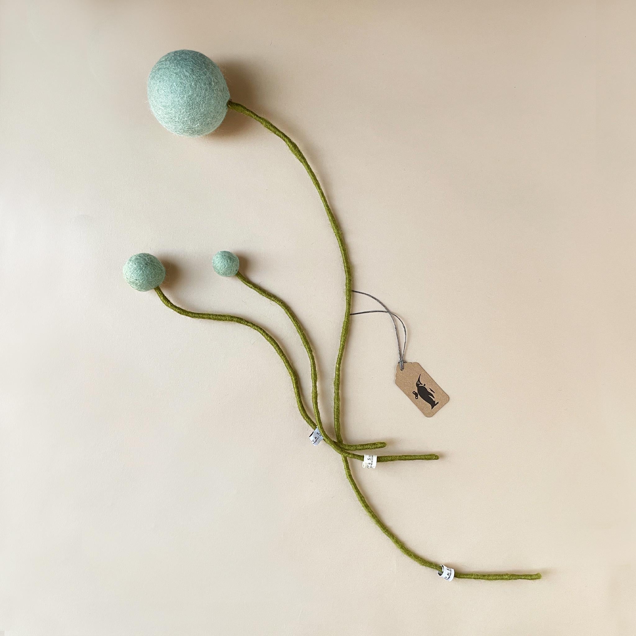 Felt Pom Flower | Sage - Home Decor - pucciManuli