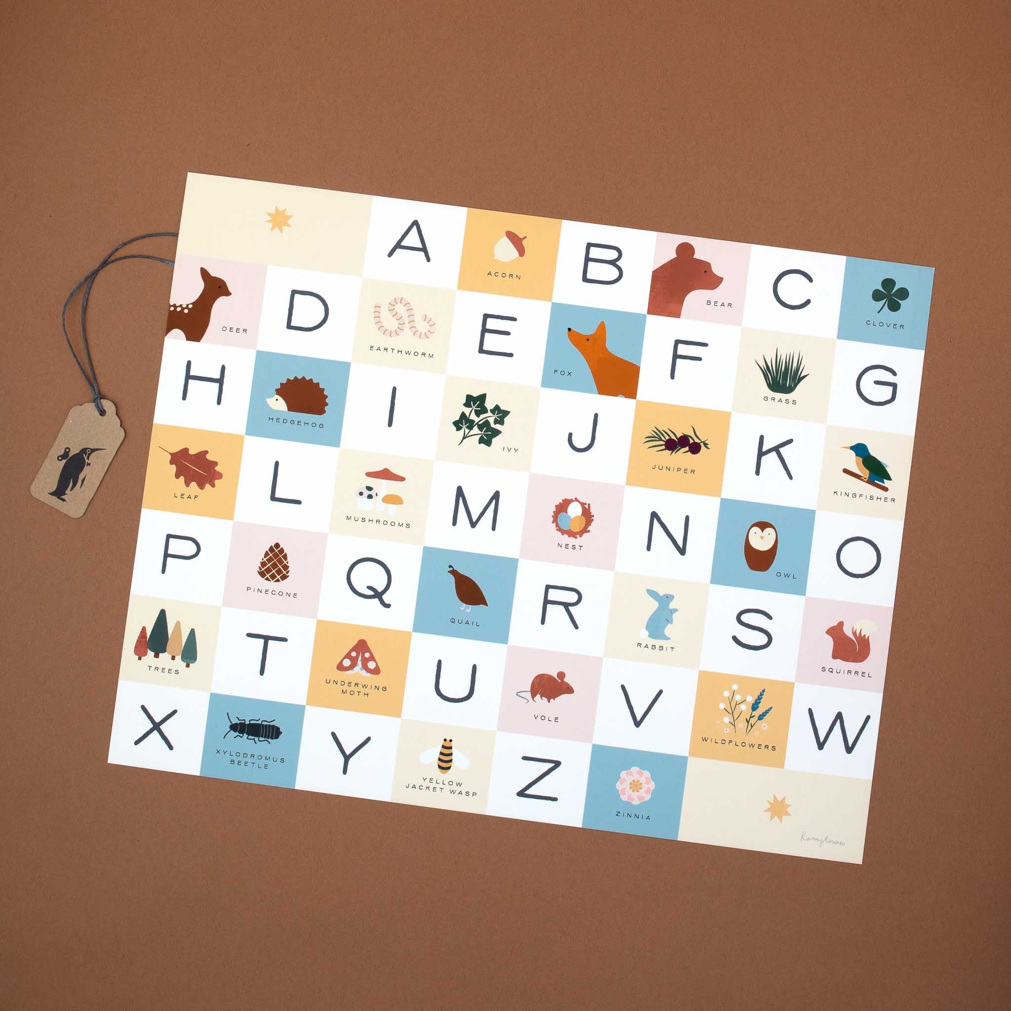 Fine Art Print Woodland Alphabet