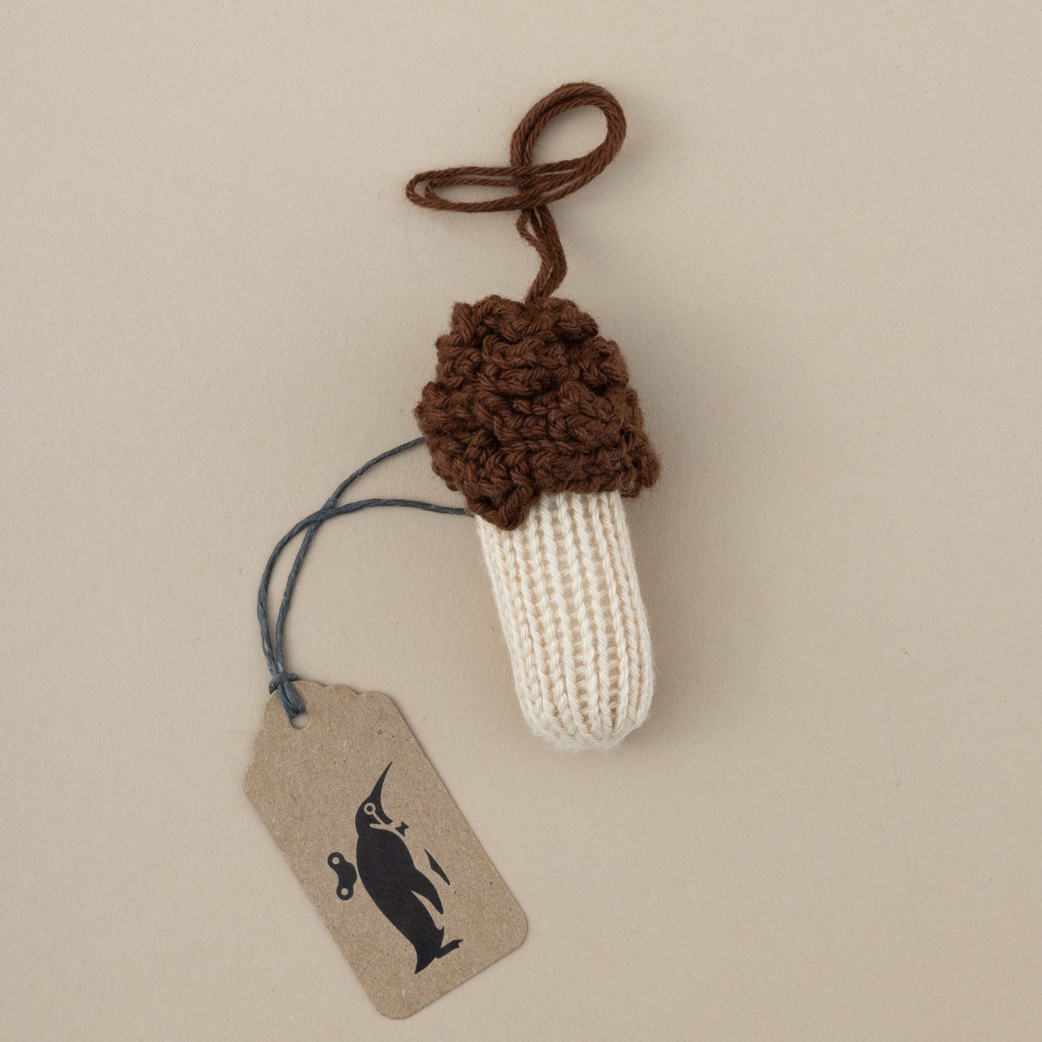 brown-and-beige-knit-mushroom-ornament