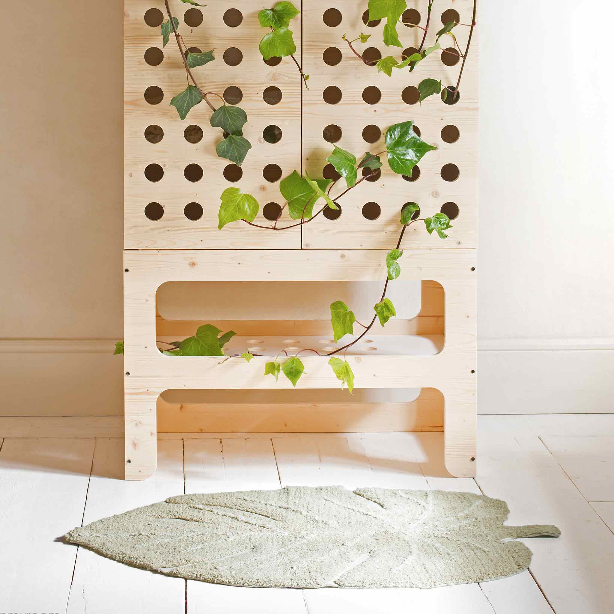 Washable Mini Monstera Rug | Olive - Home Decor - pucciManuli