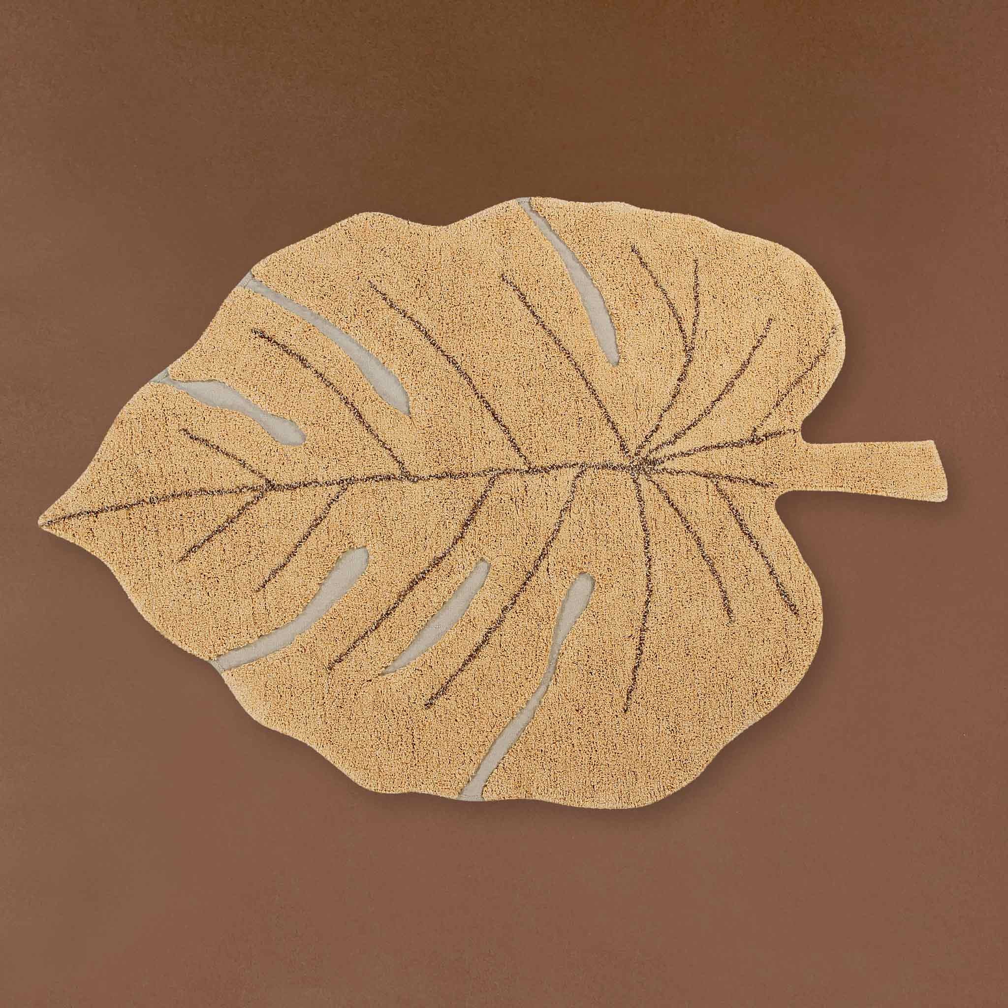 Washable Monstera Rug | Honey - Home Decor - pucciManuli