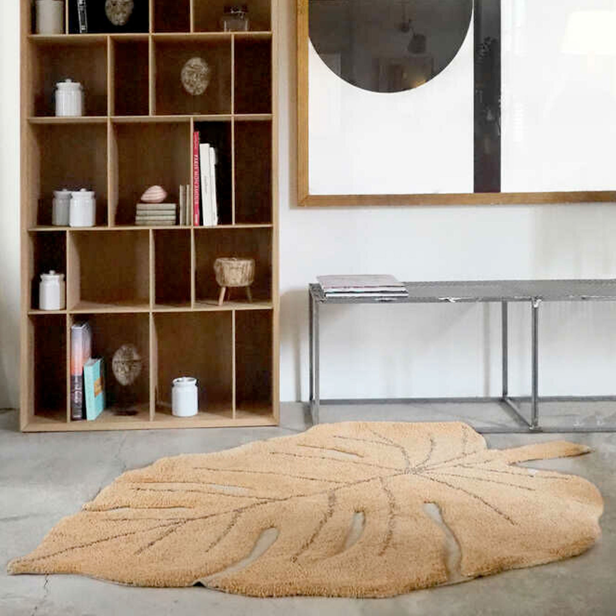 Washable Monstera Rug | Honey - Home Decor - pucciManuli