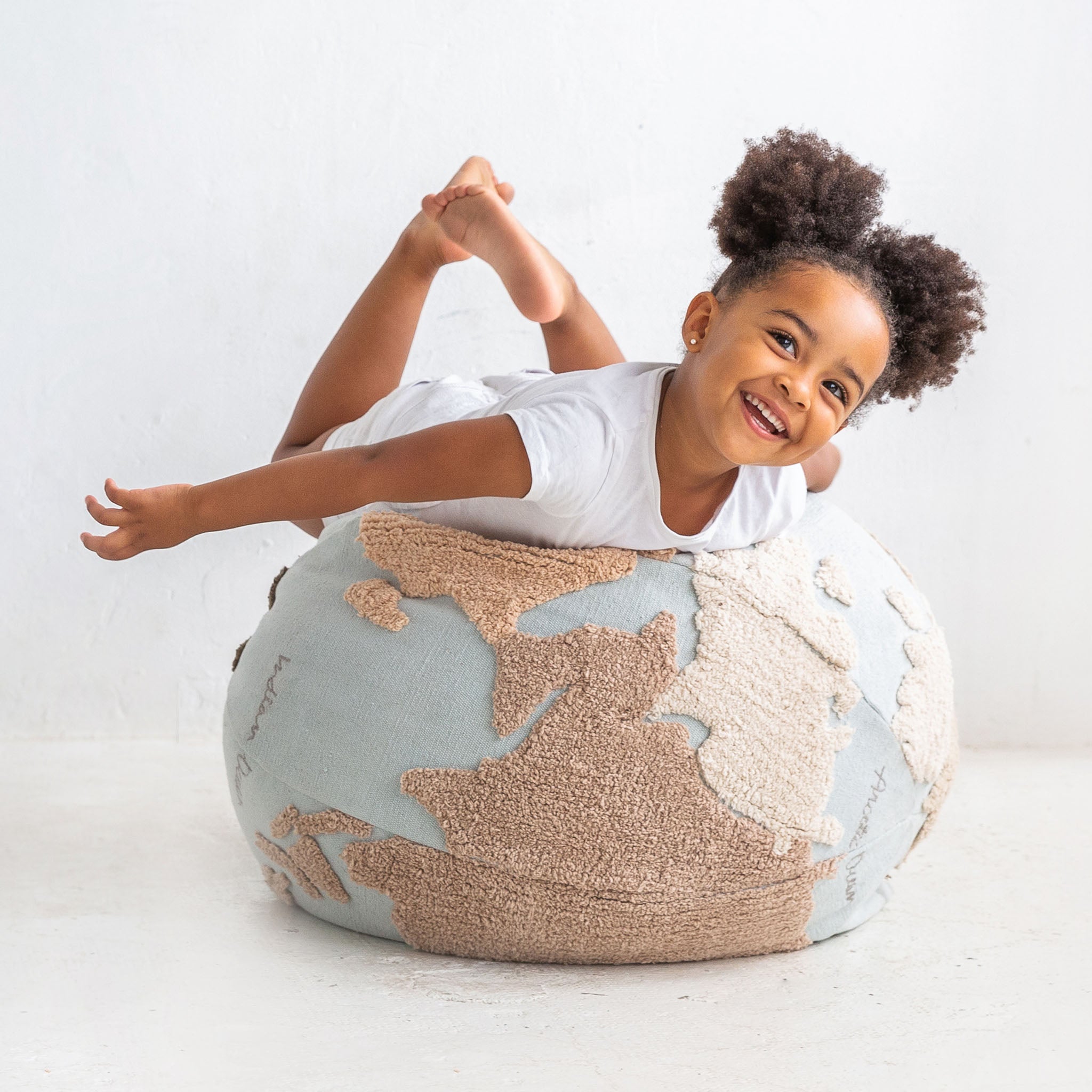 World Map Pouf